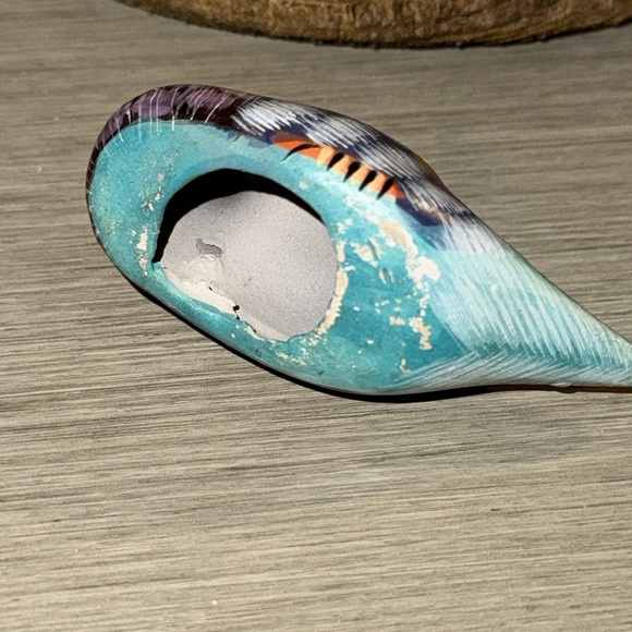 VTG Handcrafted Wooden Duck/Bird Figurine - Multicolored Trinket Home Decor - Picture 9 of 13